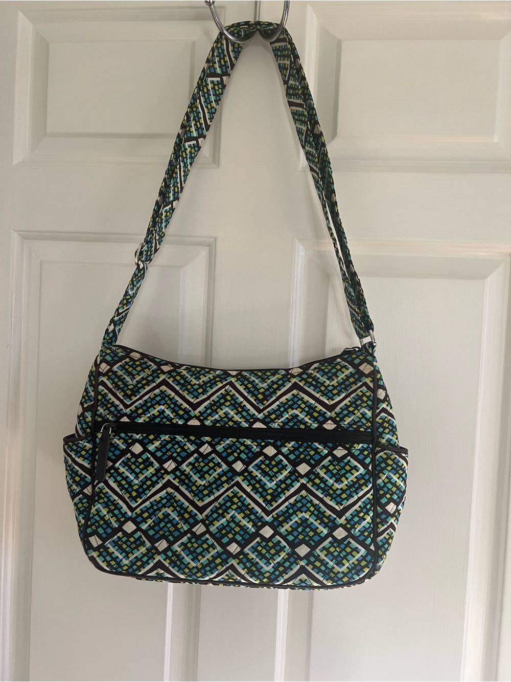 Vera Bradley Quilted Geo Crossbody Bag -  Rain Forest